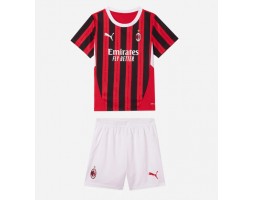 AC Milan Hemmakläder Barn 2024-25 Kortärmad (+ Korta byxor)